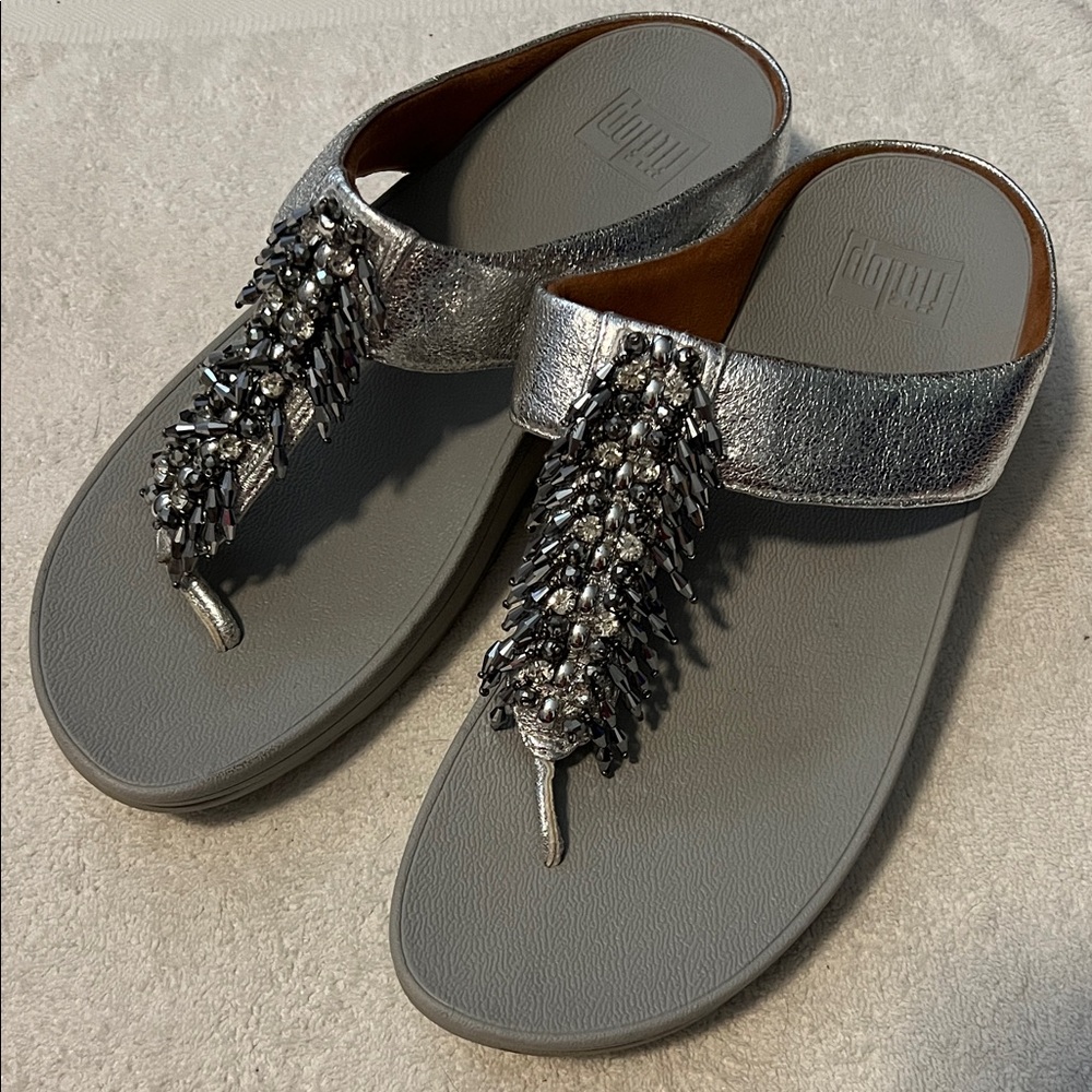 Fitflop Silver Embellished Sandals